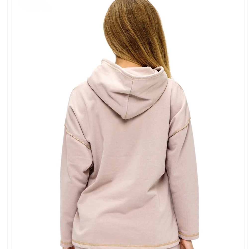 Y107 NWT Yak N Yeti BOHO Hoodie Exposed Seam Pockets S/M M/L Vintage Wash - Picture 3 of 7